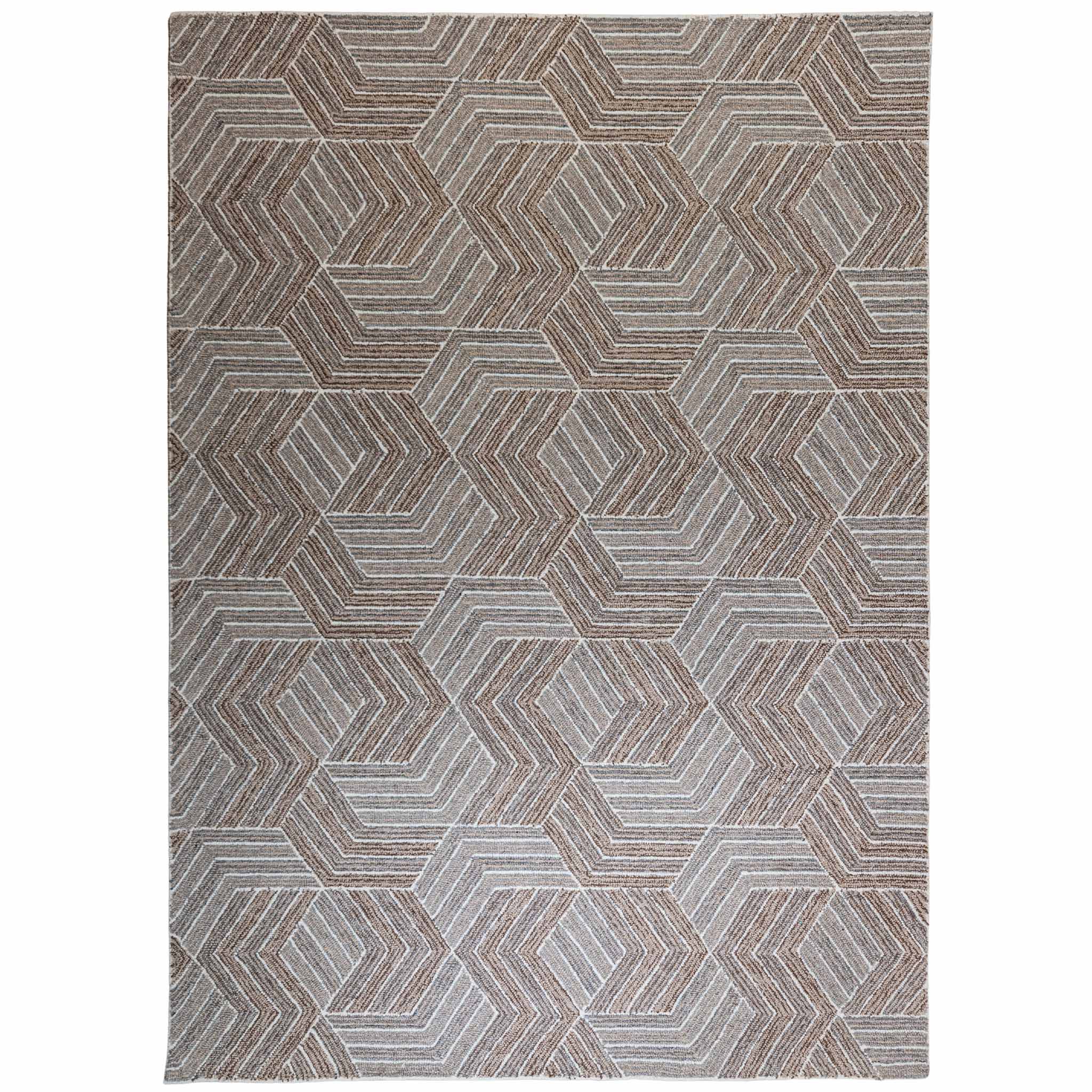 Tapete Decorativo Sachin N2005 Gris / Beige – Geométrico · Interior