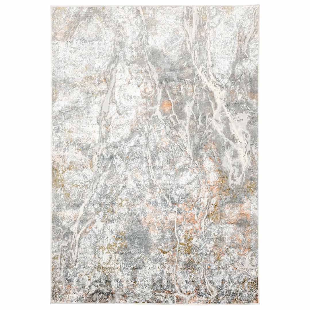 Tapete Decorativo Salim T4049 Gris / Oro / Plata – Abstracto · Interior