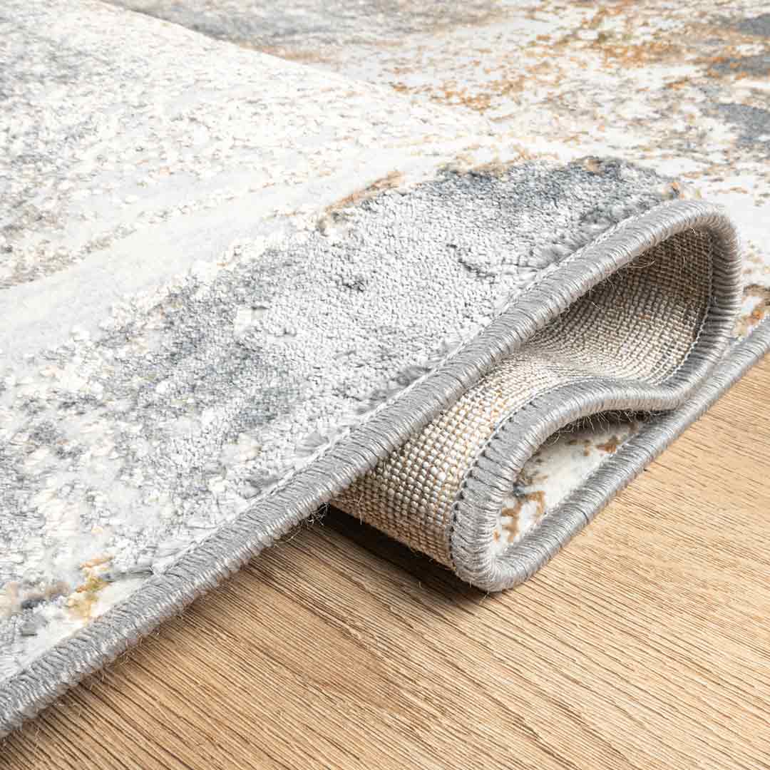 Tapete Decorativo Salim T4051 Gris / Oro – Abstracto · Interior