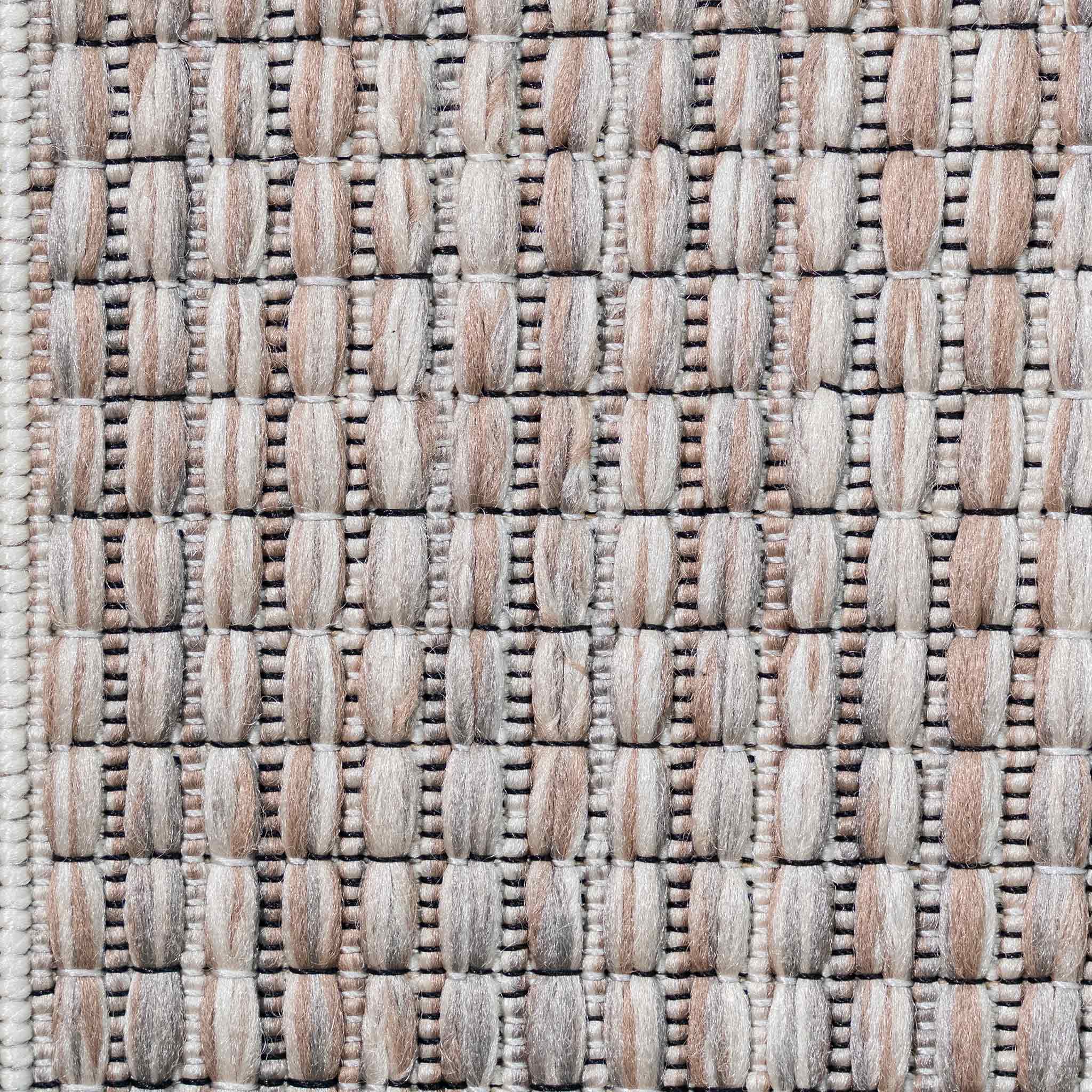 Tapete Decorativo Nubia E1006 Beige / Café – Geométrico · Exterior