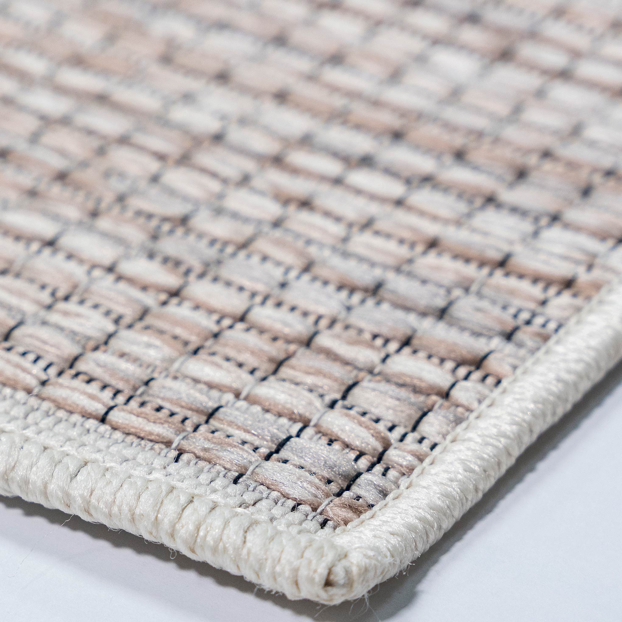 Tapete Decorativo Nubia E1006 Beige / Café – Geométrico · Exterior