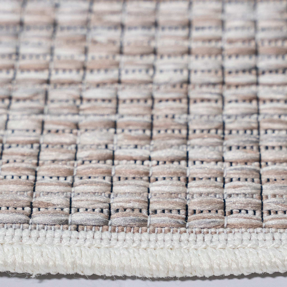 Tapete Decorativo Nubia E1006 Beige / Café – Geométrico · Exterior