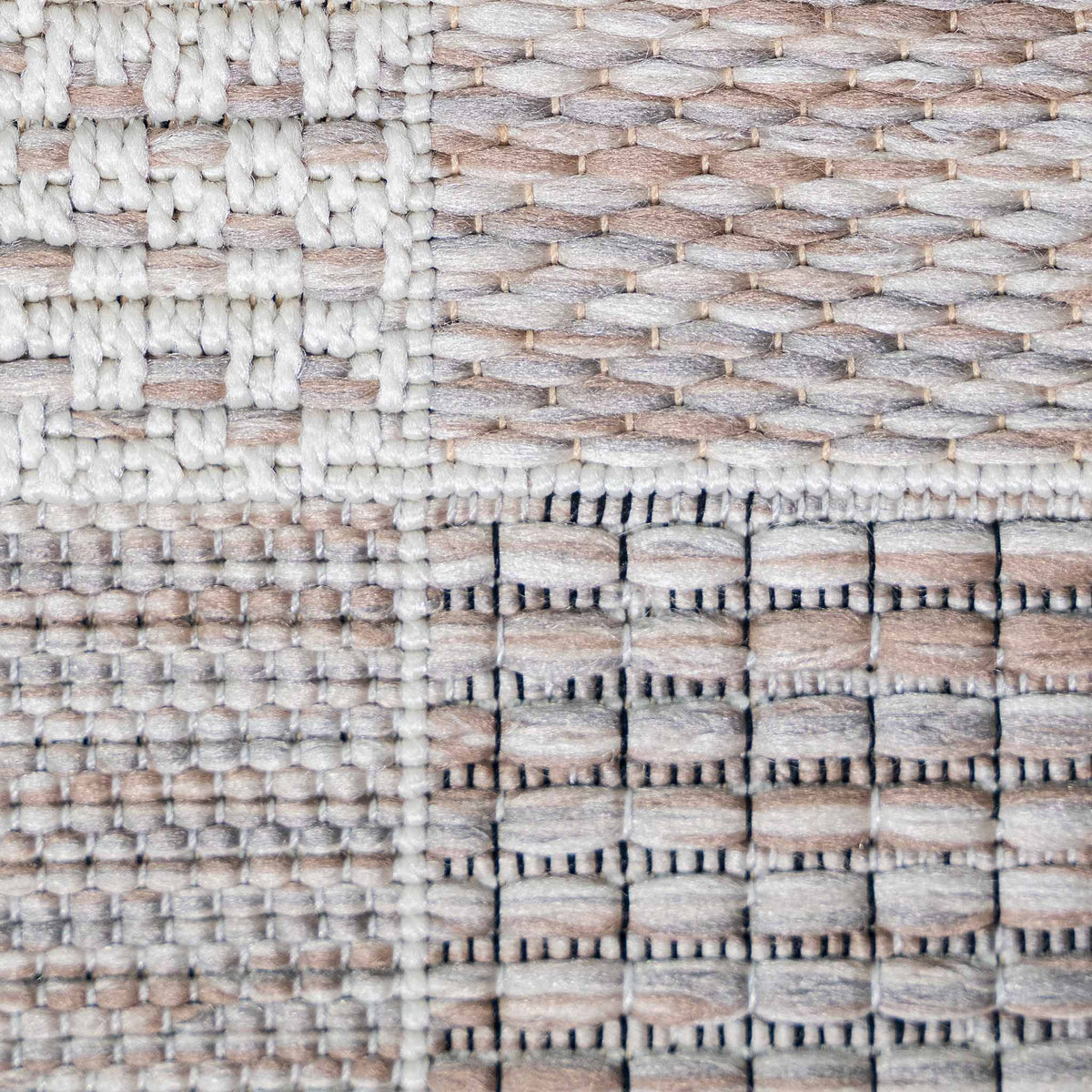 Tapete Decorativo Nubia E1006 Beige / Café – Geométrico · Exterior