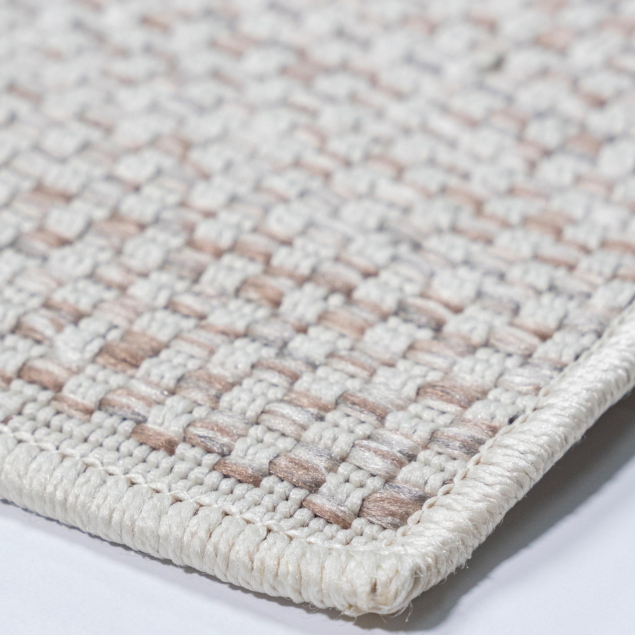 Tapete Decorativo Nubia E1010 Beige / Café – Geométrico · Exterior