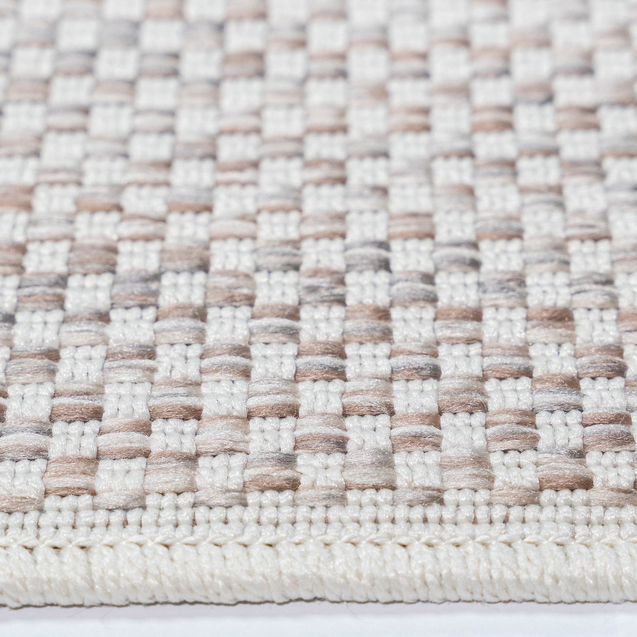 Tapete Decorativo Nubia E1010 Beige / Café – Geométrico · Exterior