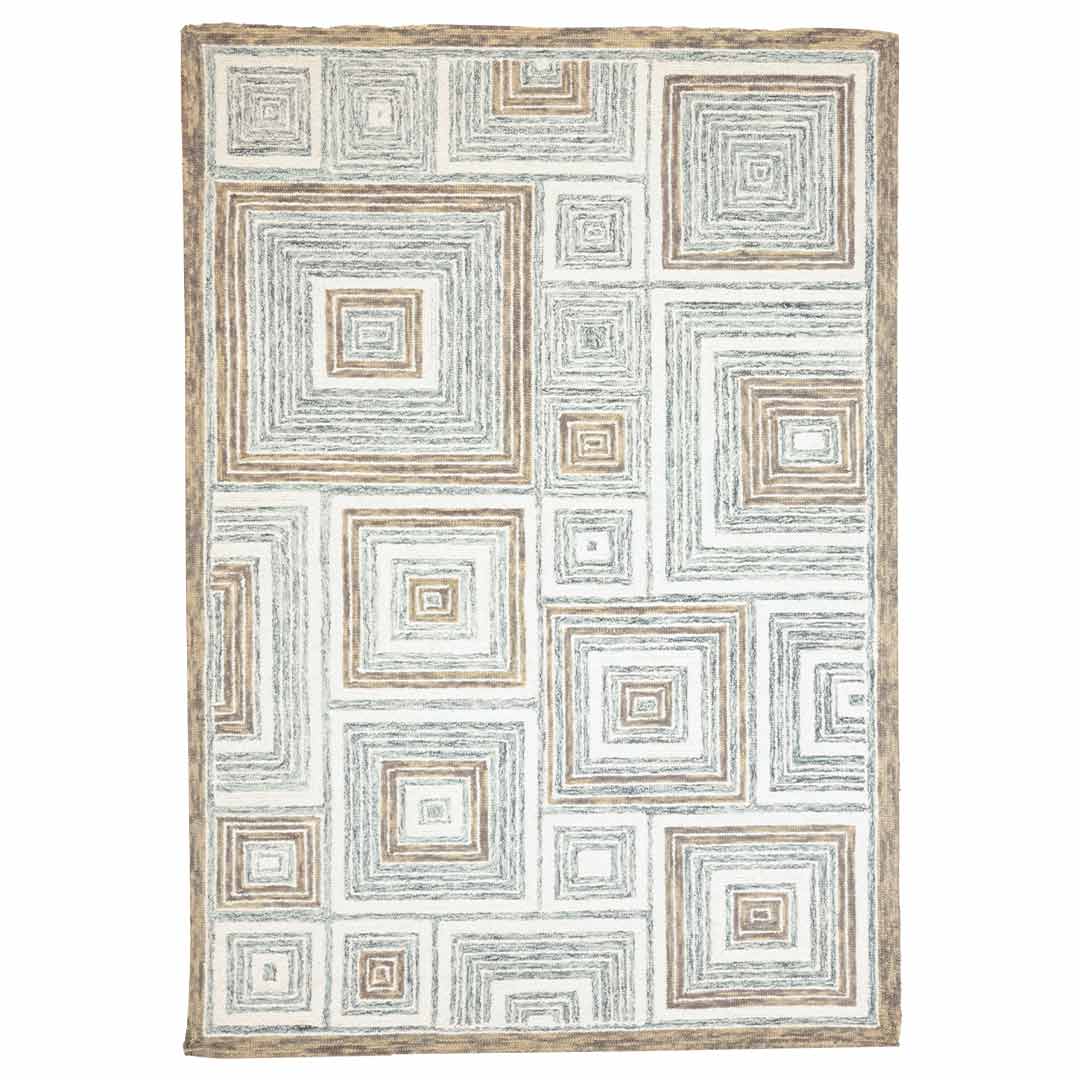 Tapete Decorativo Vani D2002 Beige / Gris – Geométrico · Interior