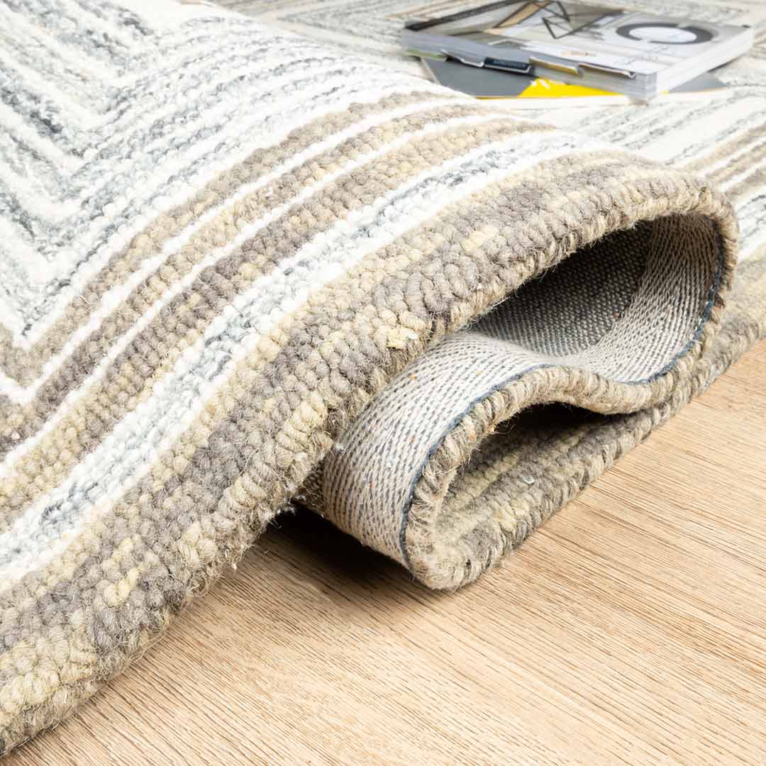 Tapete Decorativo Vani D2002 Beige / Gris – Geométrico · Interior