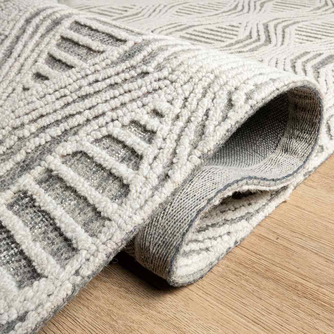 Tapete Decorativo Vani D2009 Gris / Crema – Geométrico · Interior