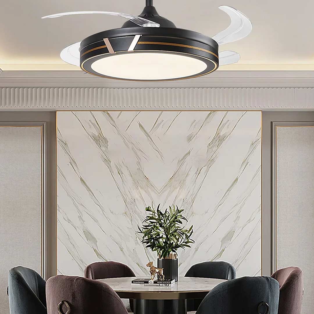 Ventilador de Techo Decorativo VOLD 8110 – Aspas Retráctiles LED con Control Remoto y App