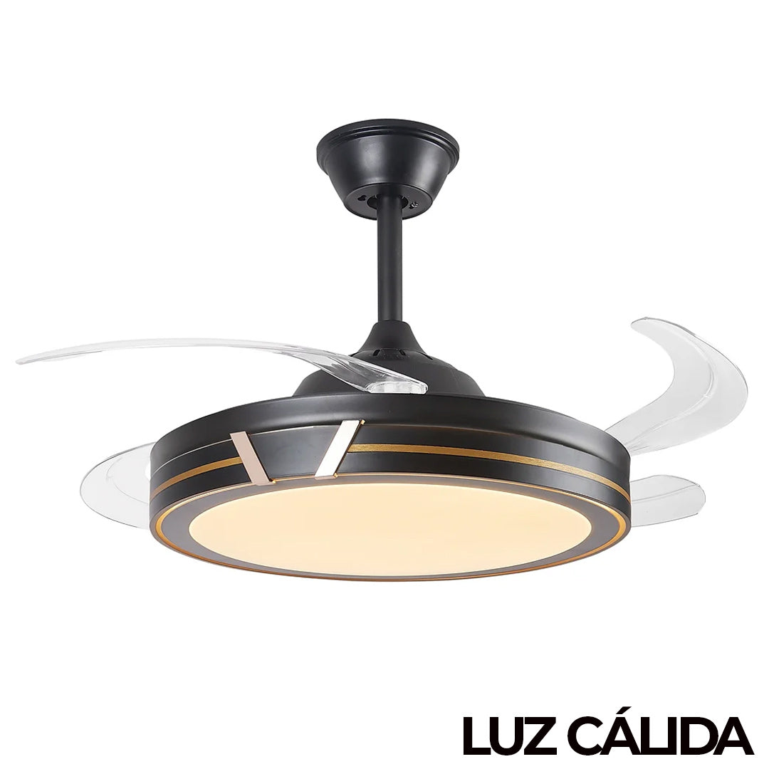 Ventilador de Techo Decorativo VOLD 8110 – Aspas Retráctiles LED con Control Remoto y App