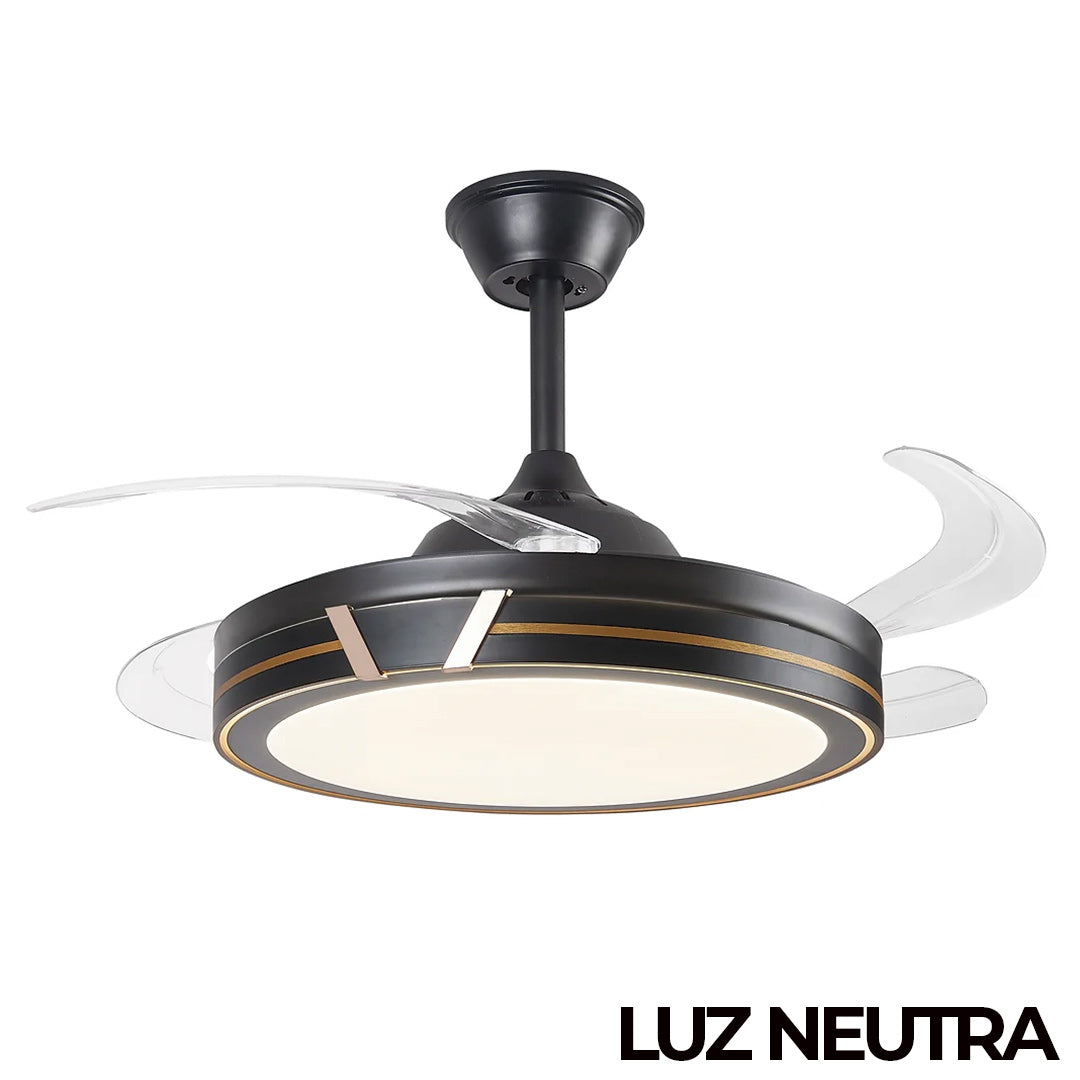 Ventilador de Techo Decorativo VOLD 8110 – Aspas Retráctiles LED con Control Remoto y App