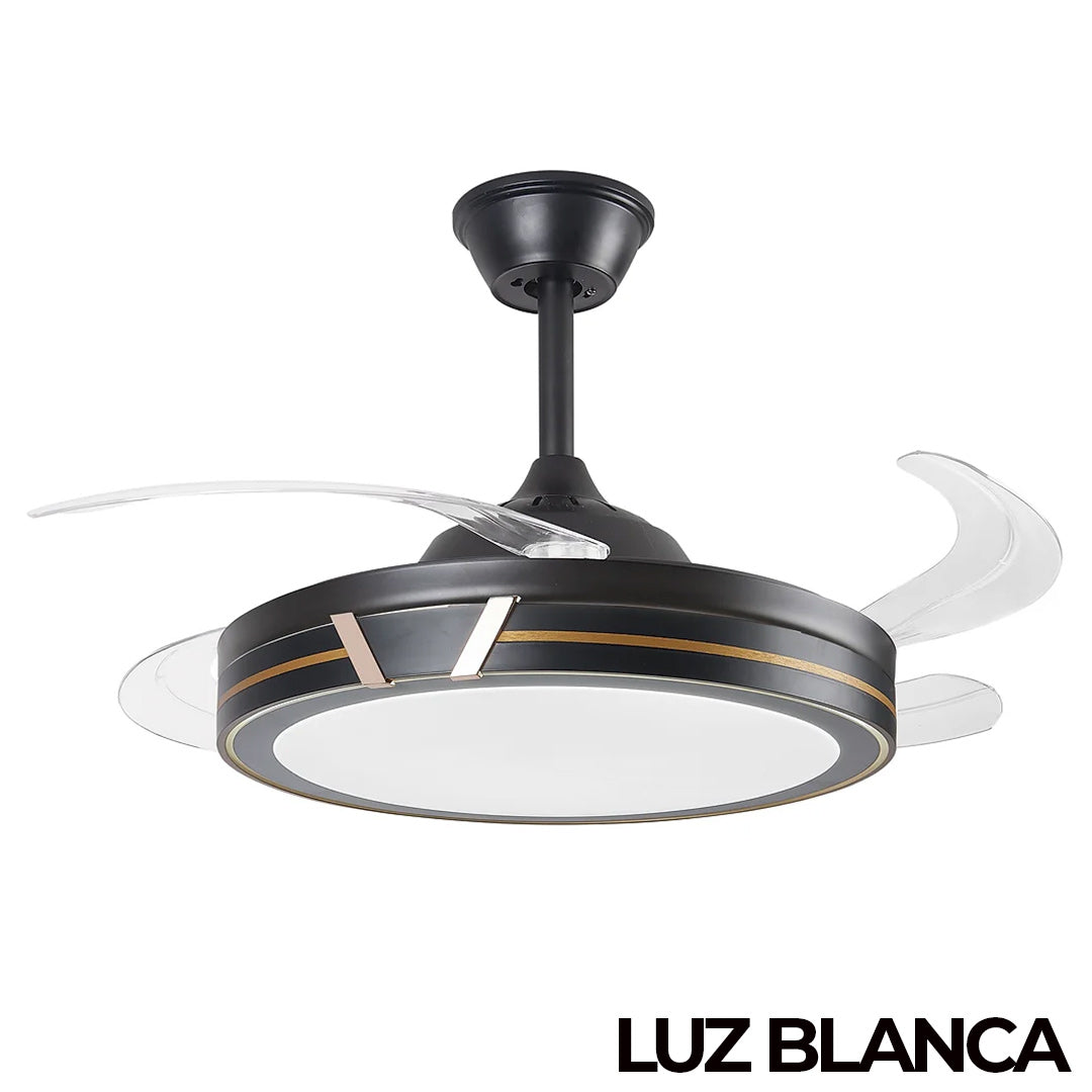 Ventilador de Techo Decorativo VOLD 8110 – Aspas Retráctiles LED con Control Remoto y App