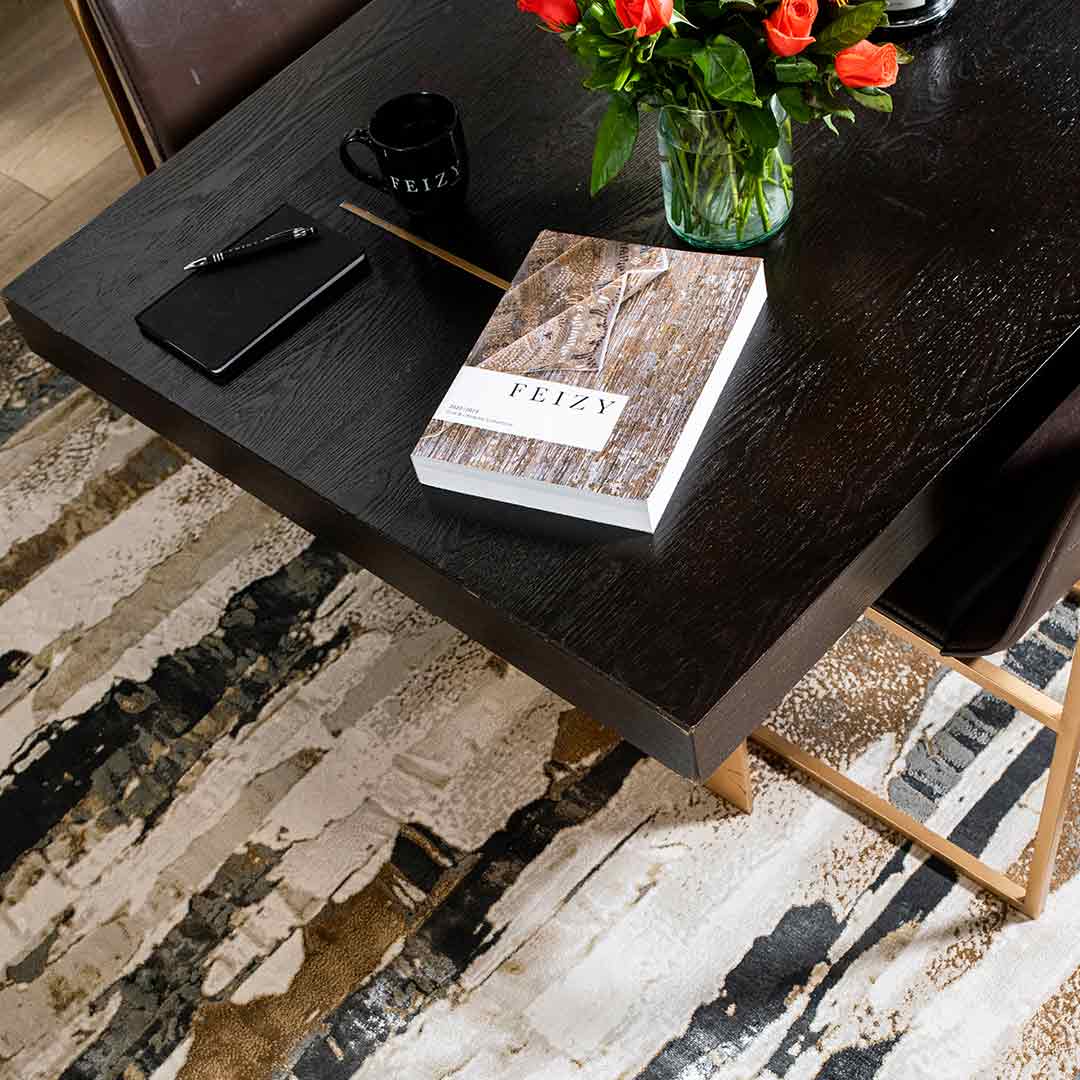 Tapete Decorativo Zuria 1052C Gris Oscuro / Taupe – Abstracto · Interior