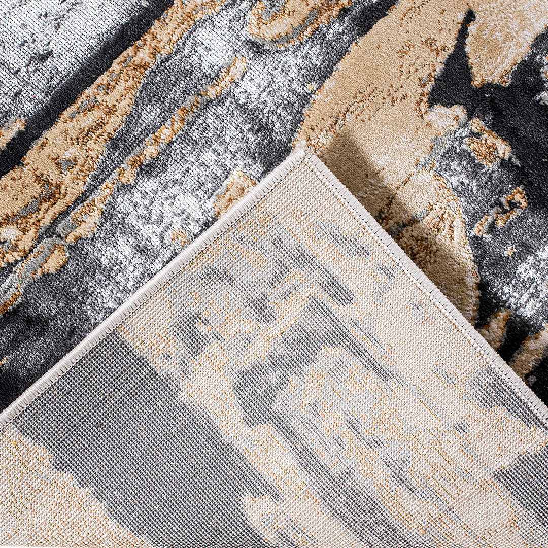 Tapete Decorativo Zuria 1052C Gris Oscuro / Taupe – Abstracto · Interior