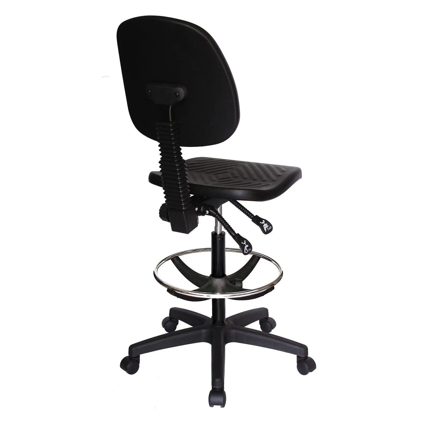 Silla Industrial Heavy Duty OHI-46 Aro Cromado – Estaciones Elevadas con Máxima Estabilidad