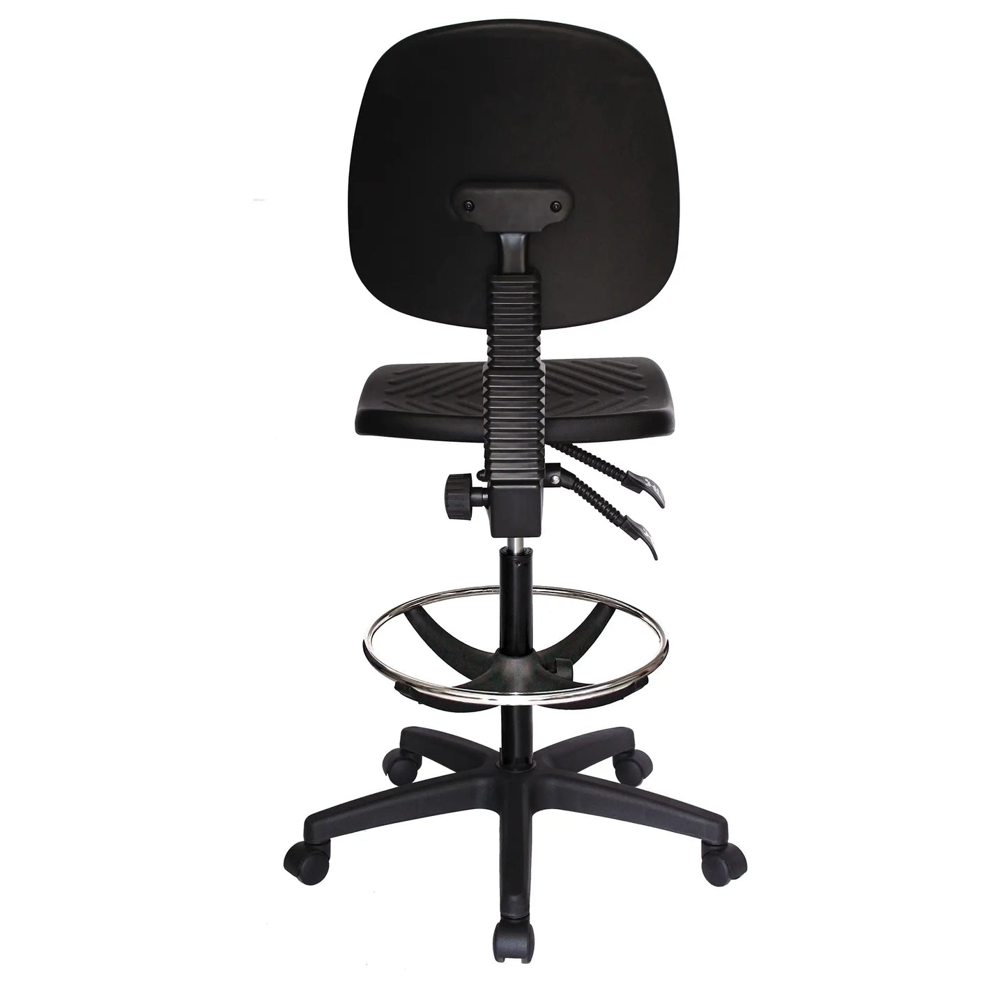 Silla Industrial Heavy Duty OHI-46 Aro Cromado – Estaciones Elevadas con Máxima Estabilidad