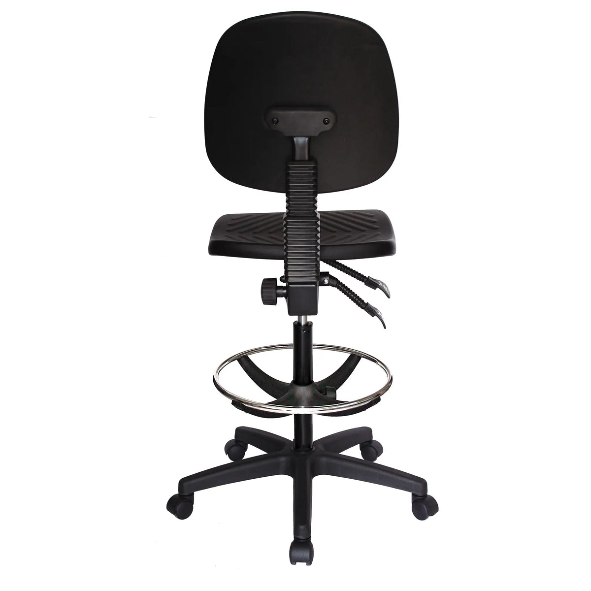 Silla Industrial Heavy Duty OHI-46 Aro Cromado – Estaciones Elevadas con Máxima Estabilidad