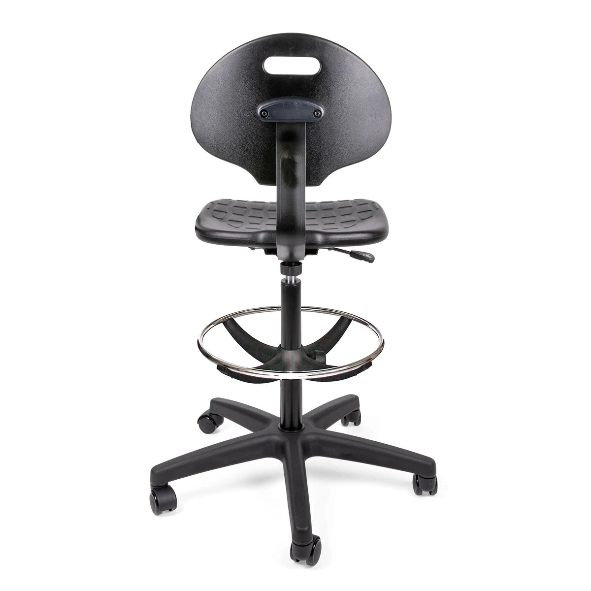 Silla Industrial Heavy Duty OHI-48 Aro Cromado – Confort Elevado y Trabajo Continuo