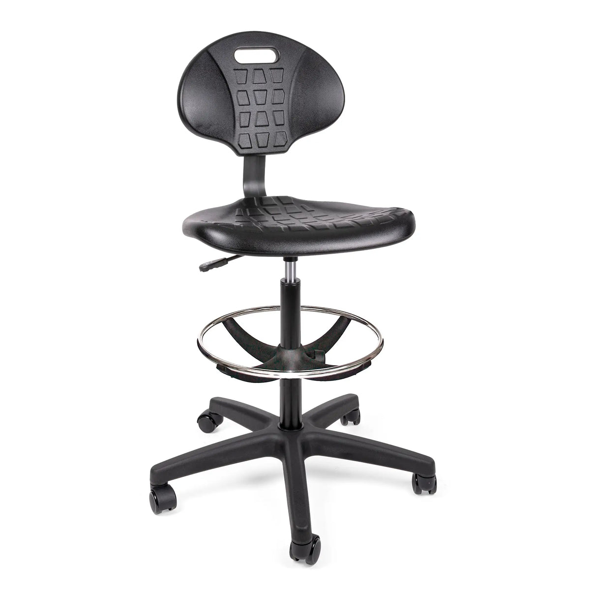 Silla Industrial Heavy Duty OHI-48 Aro Cromado – Confort Elevado y Trabajo Continuo