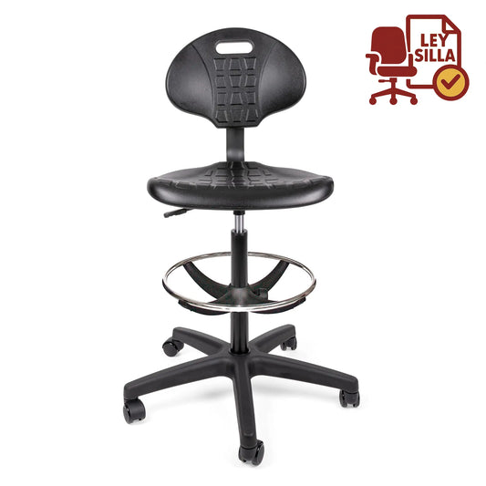 Silla Industrial Heavy Duty OHI-48 Aro Cromado – Confort Elevado y Trabajo Continuo