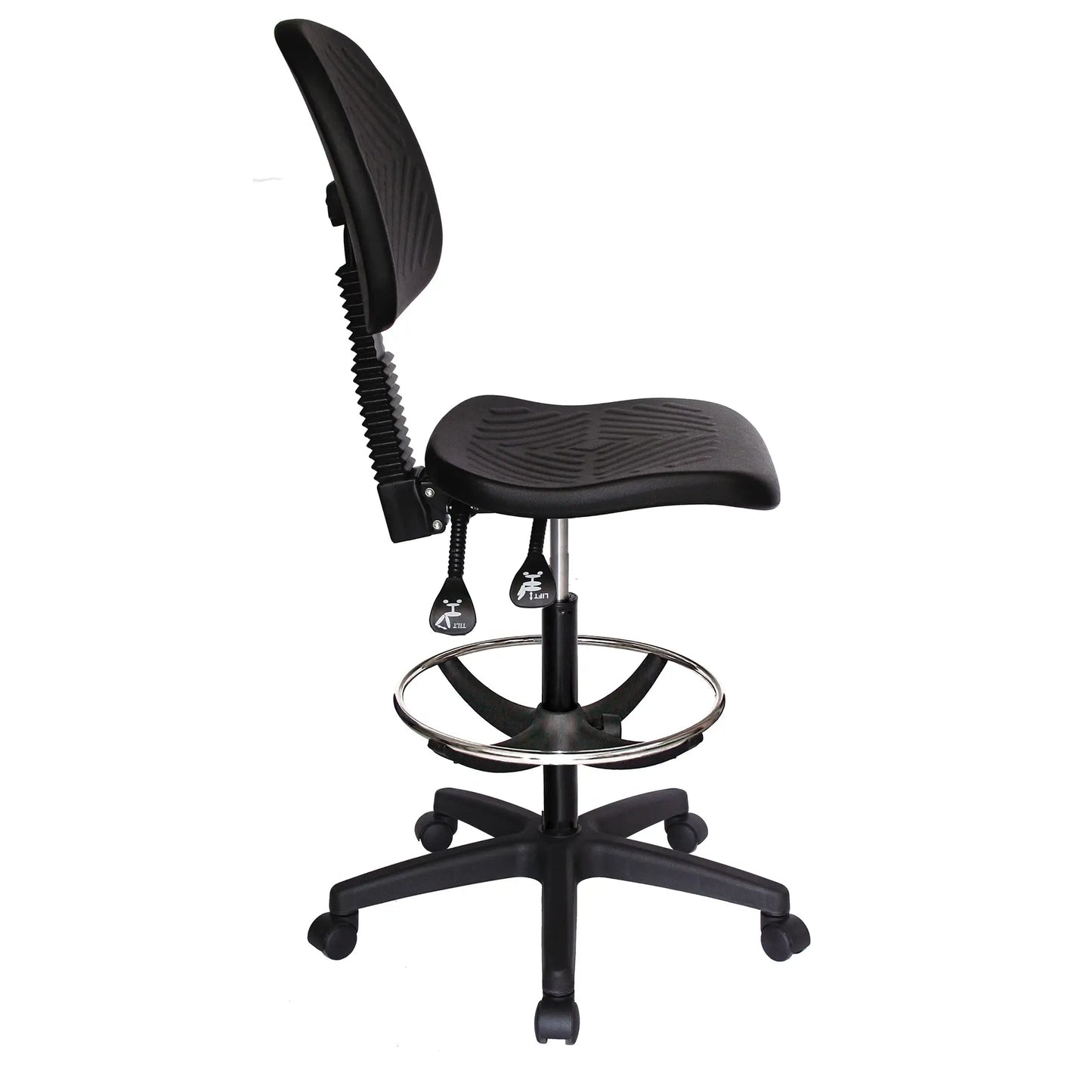 Silla Industrial Heavy Duty OHI-46 Aro Cromado – Estaciones Elevadas con Máxima Estabilidad