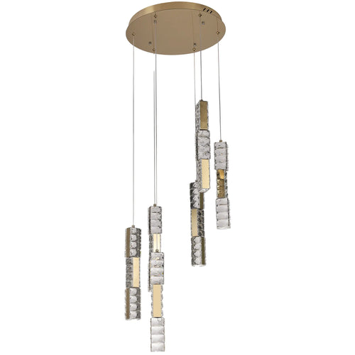 Colgante Moderno CLASSCL00124 – Suspensión Vertical LED con Cristal Claro