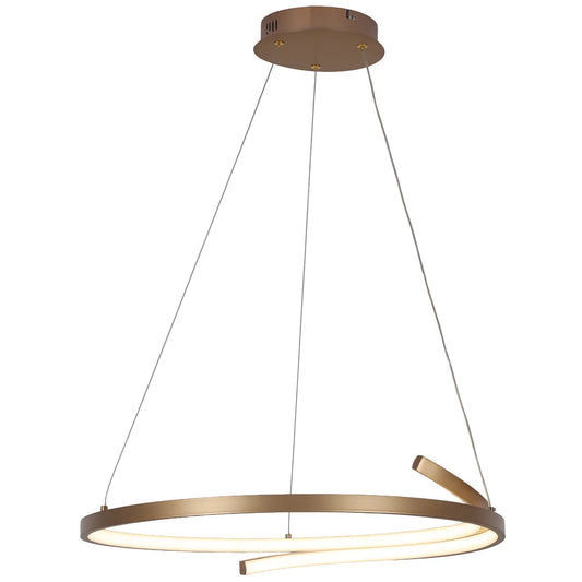 Candil Colgante Minimalista CLASSCL00200 – Aro LED Dorado de Diseño Contemporáneo