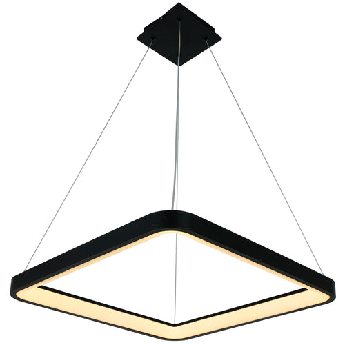 Candil Colgante Minimalista CLASSCL00202 – Diseño Cuadrado LED en Negro