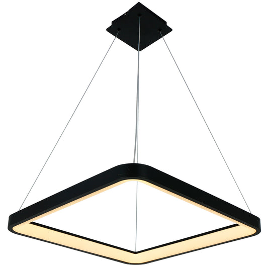 Candil Colgante Minimalista CLASSCL00202 – Diseño Cuadrado LED en Negro