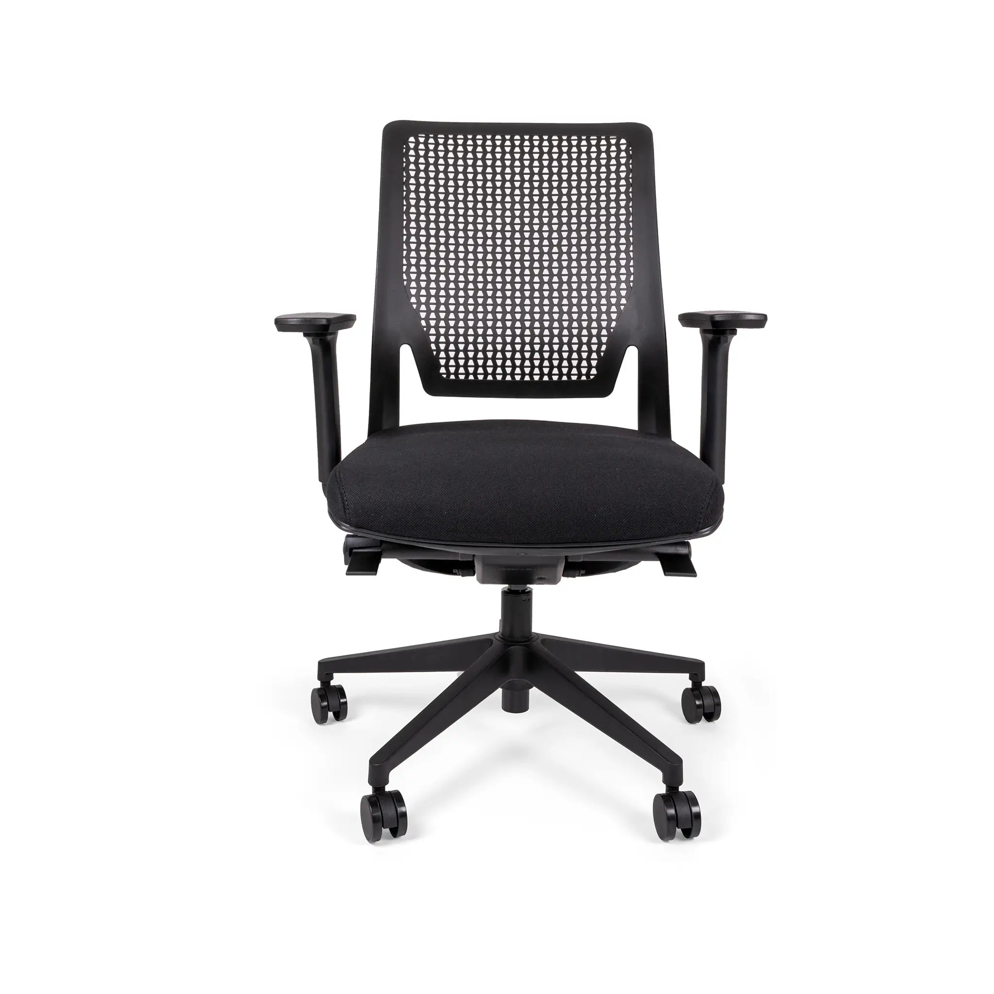 Silla Operativa Morico OHE-2003 Negra – Respaldo Perforado y Reclinamiento Sincronizado