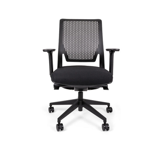 Silla Operativa Morico OHE-2003 Negra – Respaldo Perforado y Reclinamiento Sincronizado