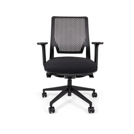 Silla Operativa Morico OHE-2003 Negra – Respaldo Perforado y Reclinamiento Sincronizado