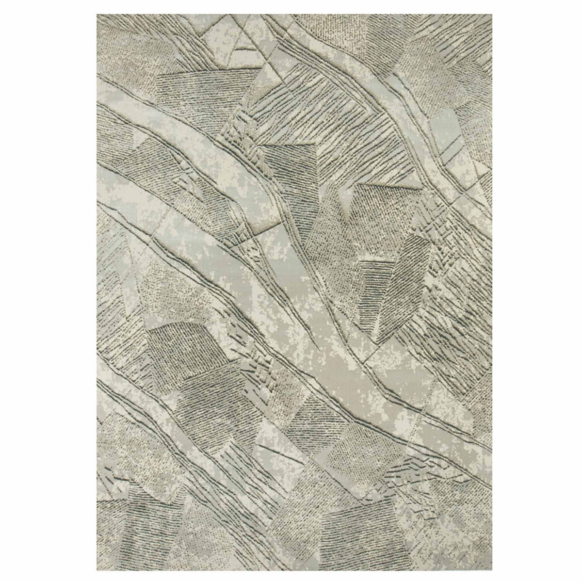 Tapete Decorativo Eren 1098C Gris / Beige – Geométrico · Interior