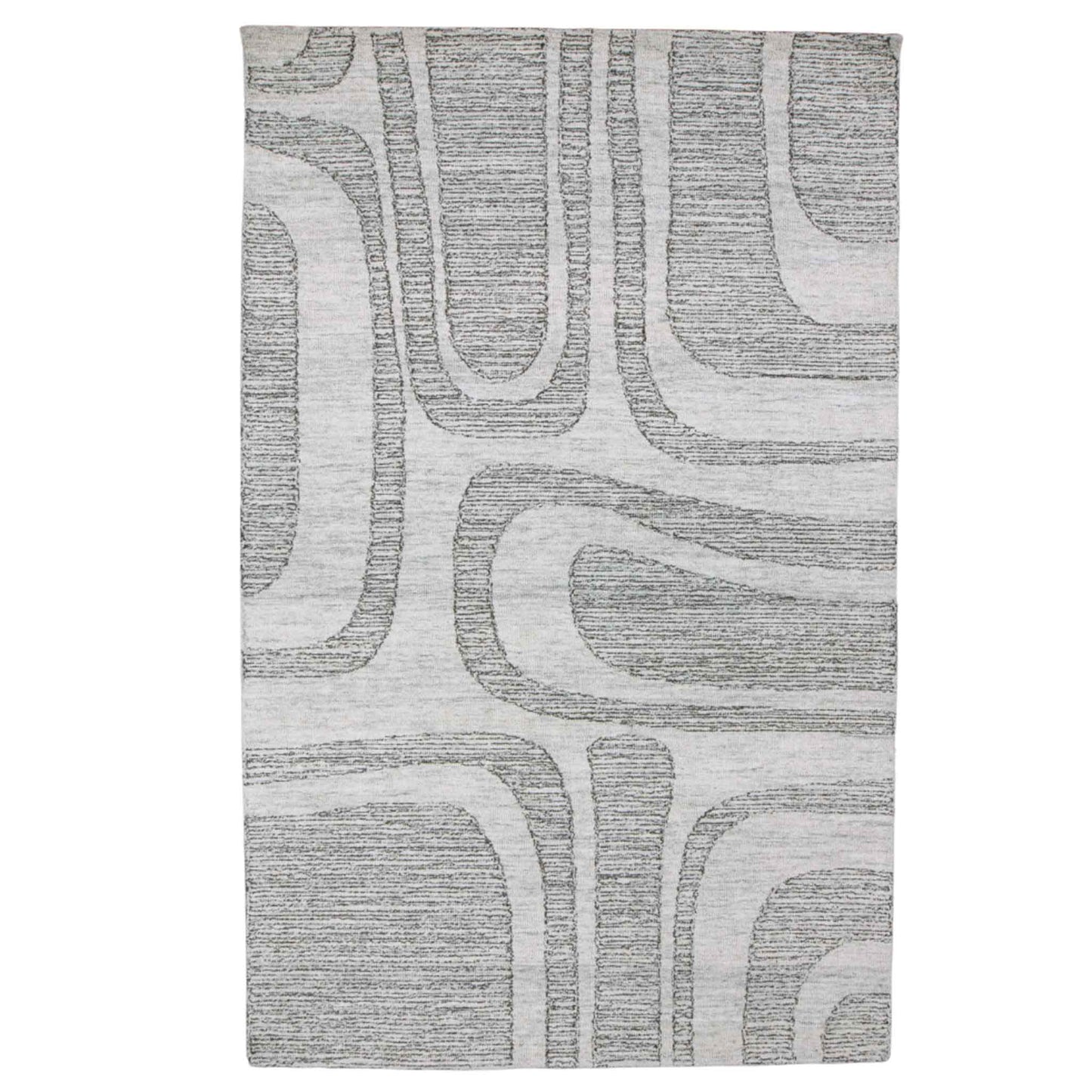 Tapete Decorativo Feizy Helena 146N – Ivory | Gris con Relieve Retro-Orgánico