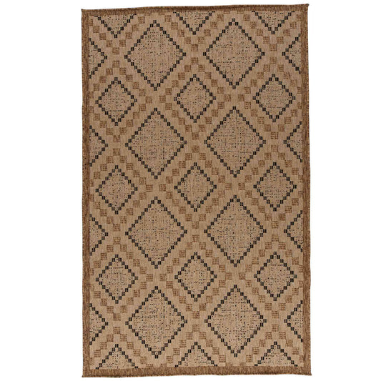 Tapete Decorativo Feizy NIZA 2005R – Geométrico Texturizado Café | Negro Indoor / Outdoor