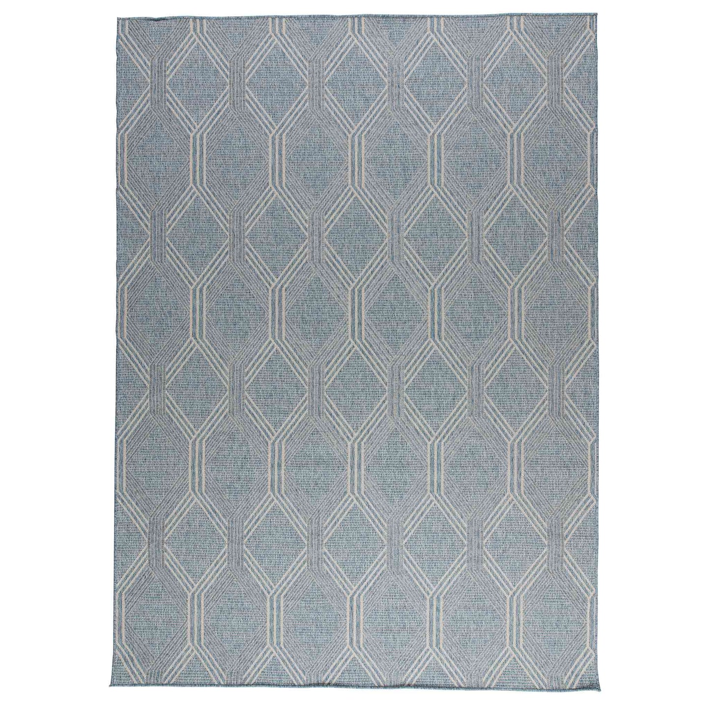 Tapete Decorativo Feizy NIZA 2006R – Geométrico Texturizado Azul Indoor / Outdoor