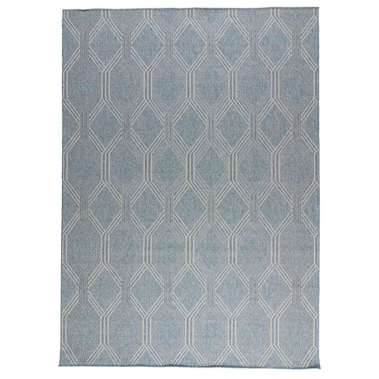 Tapete Decorativo Feizy NIZA 2006R – Geométrico Texturizado Azul Indoor / Outdoor