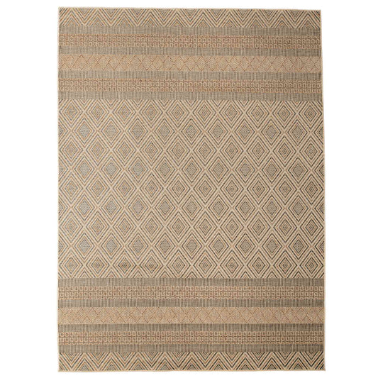 Tapete Decorativo Feizy Niza 2016N – Geométrico Texturizado Café | Arena Indoor / Outdoor