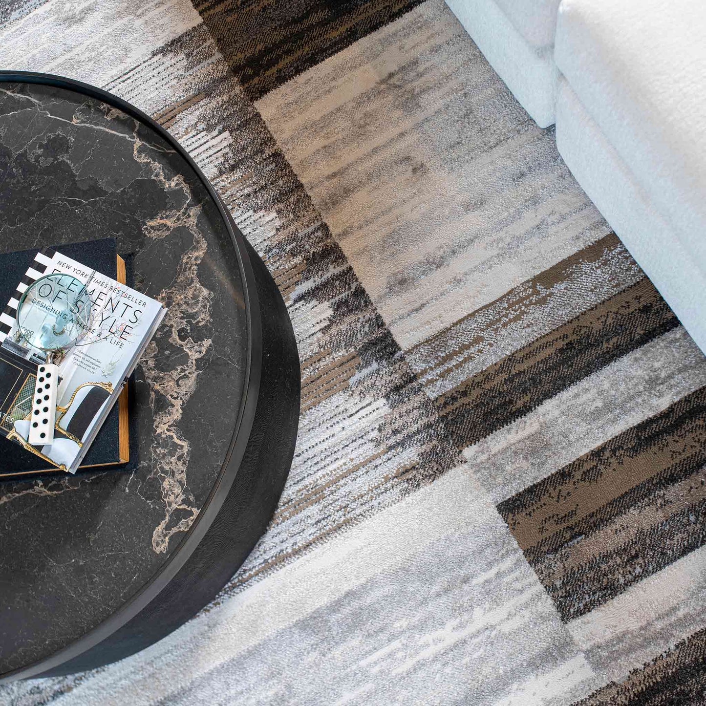 Tapete Decorativo Feizy Montreal 1101C – Geométrico Moderno en Color Mocha