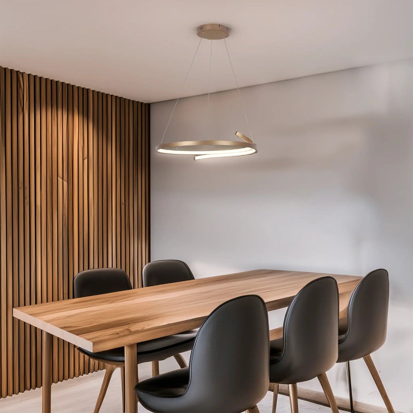 Candil Colgante Minimalista CLASSCL00200 – Aro LED Dorado de Diseño Contemporáneo