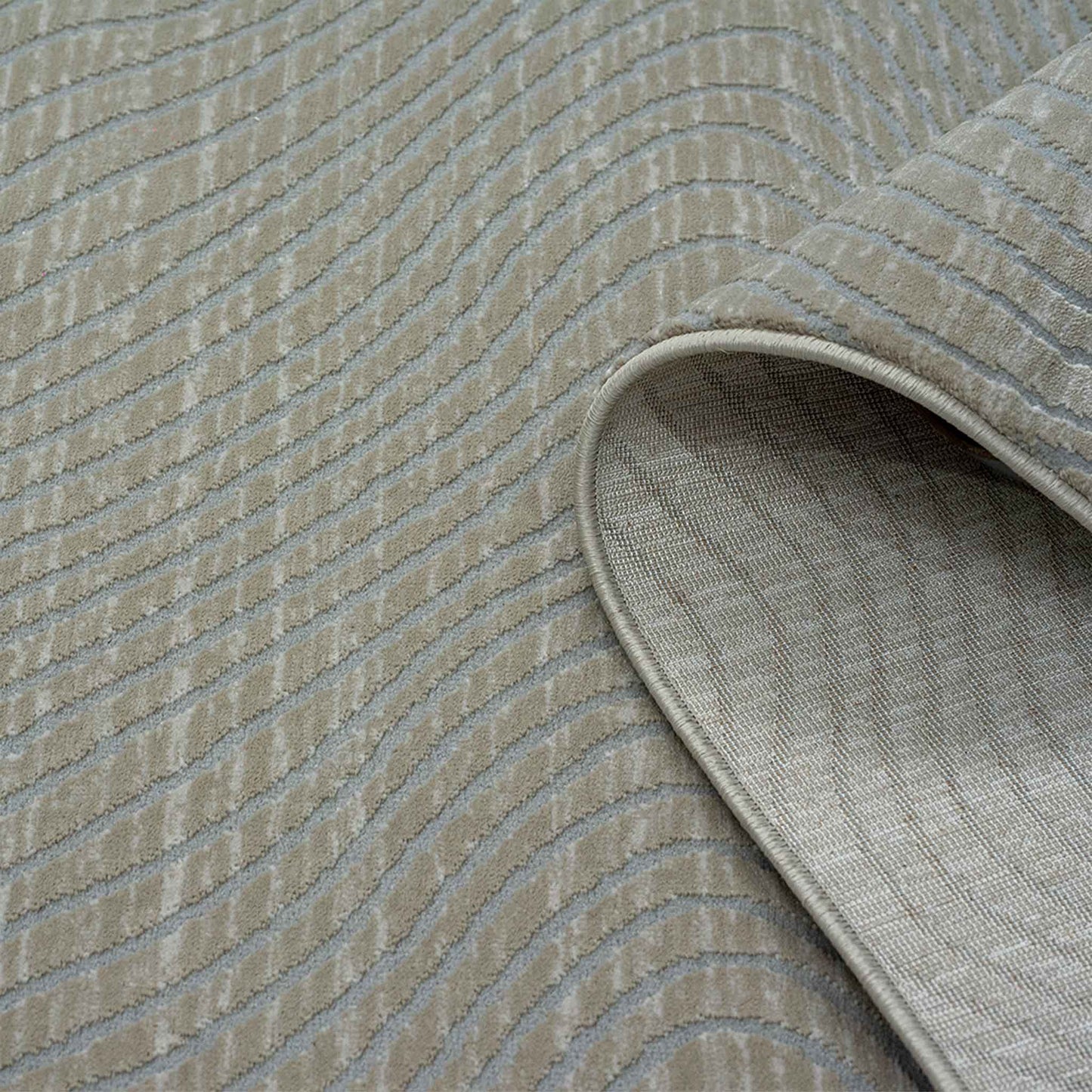 Tapete Decorativo Feizy Eren 1097C – Abstracto Orgánico en Tonos Taupe | Crema