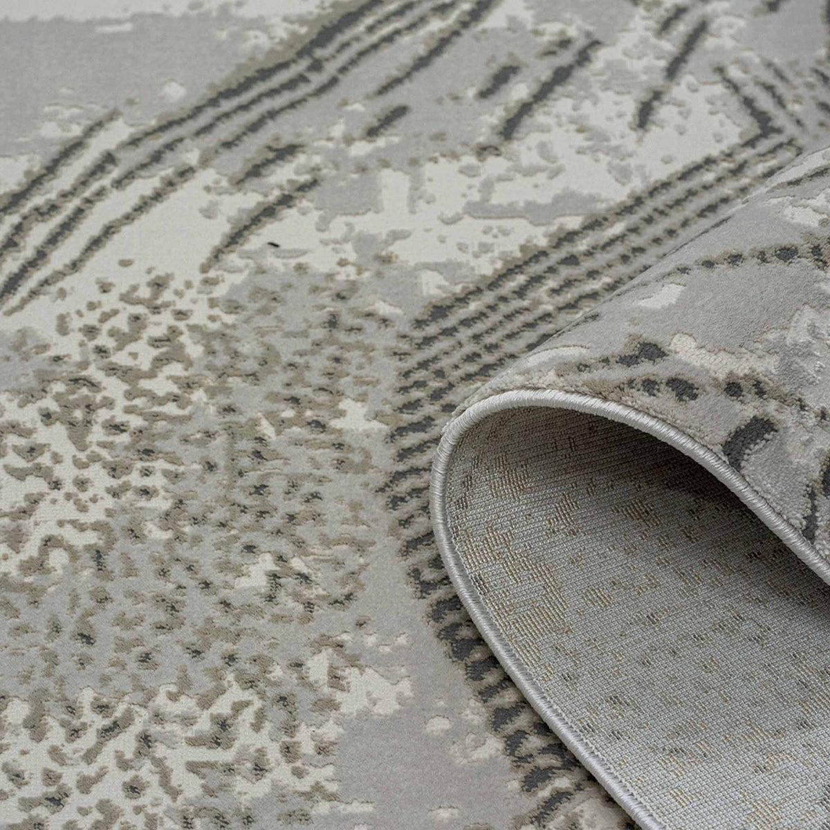 Tapete Decorativo Eren 1098C Gris / Beige – Geométrico · Interior