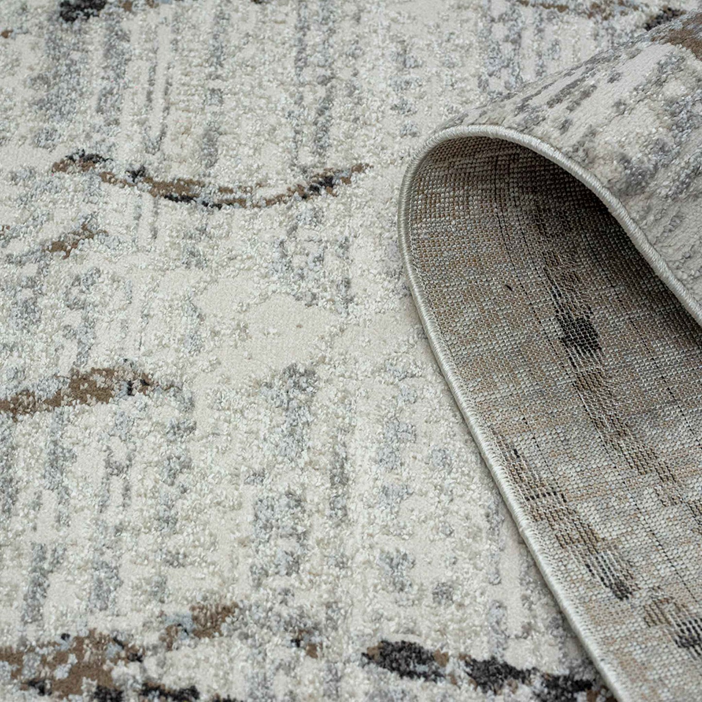 Tapete Decorativo Feizy Montreal 1099C – Beige | Café con Geometría Moderna