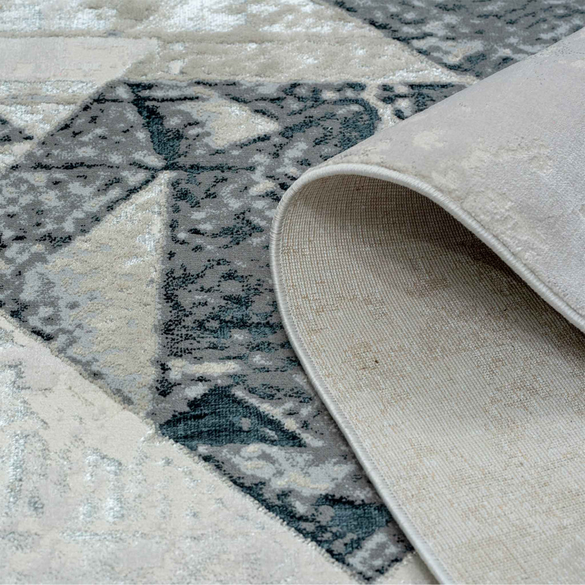 Tapete Decorativo Nela 1094C Plata – Abstracto · Interior
