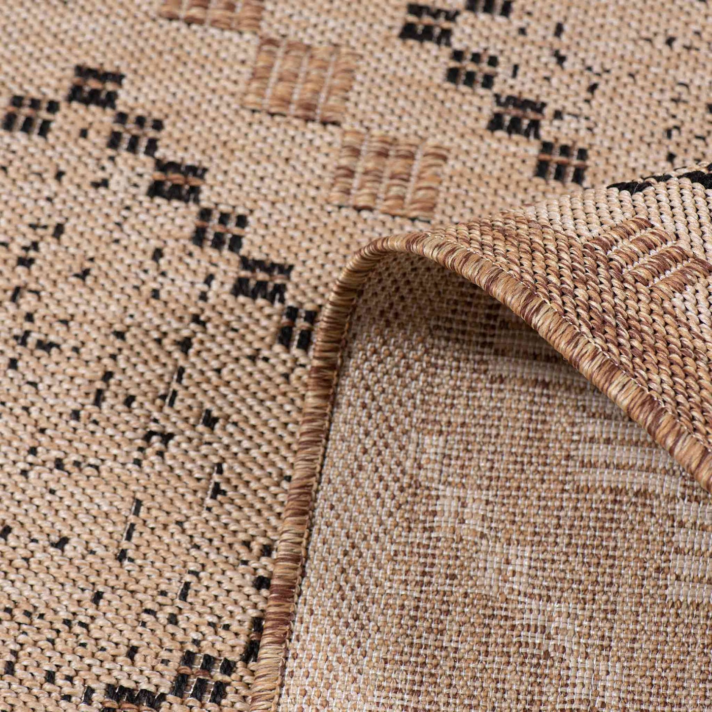 Tapete Decorativo Feizy NIZA 2005R – Geométrico Texturizado Café | Negro Indoor / Outdoor