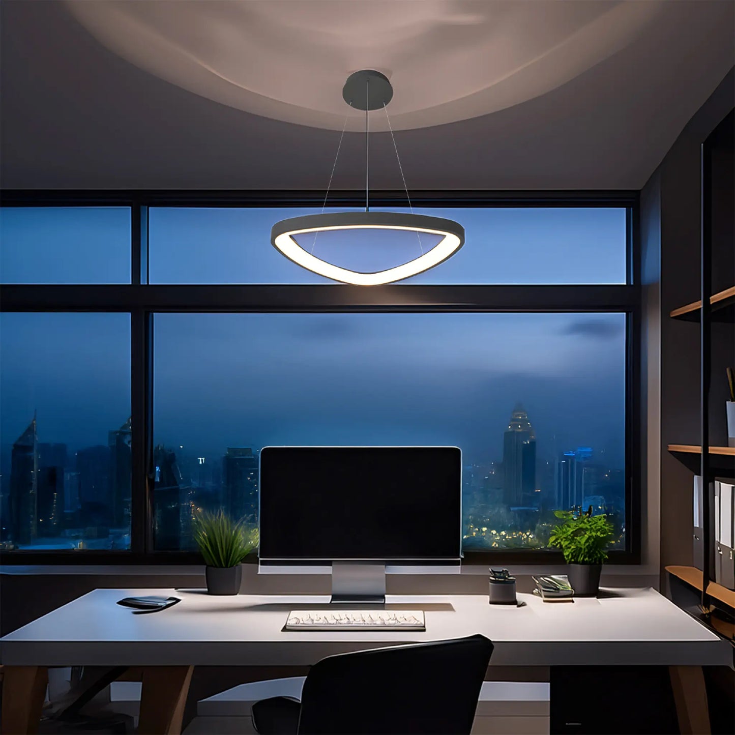 Candil Colgante Minimalista CLASSCL00201 – Iluminación LED Funcional en Negro