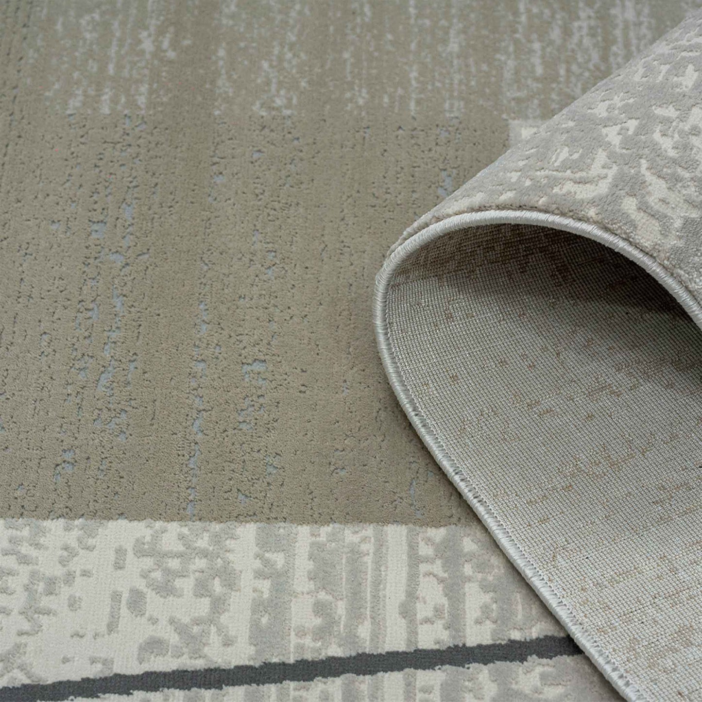 Tapete Decorativo Feizy Eren 1096C – Geométrico Moderno en Tonos Crema | Taupe