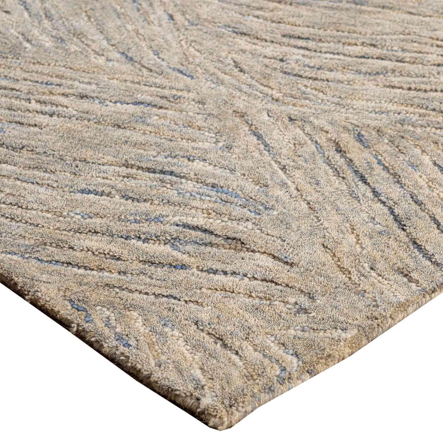 Tapete Decorativo Feizy Helena 144N – Azul Celeste | Gris en Lana Natural