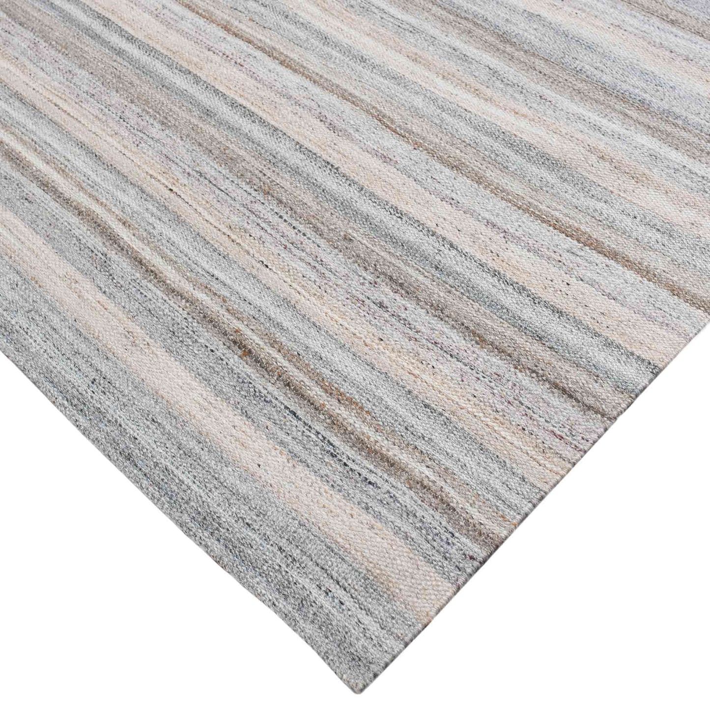 Tapete Decorativo Feizy Laia 111N – Rayas Artesanales Celeste | Crema Indoor / Outdoor