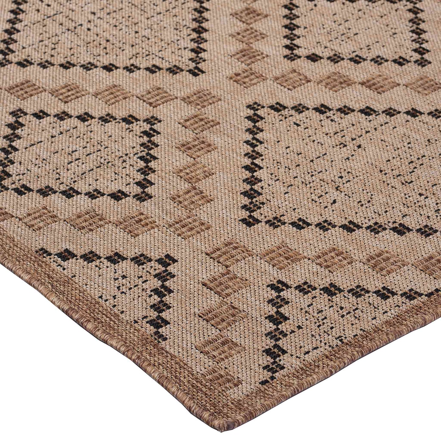 Tapete Decorativo Feizy NIZA 2005R – Geométrico Texturizado Café | Negro Indoor / Outdoor